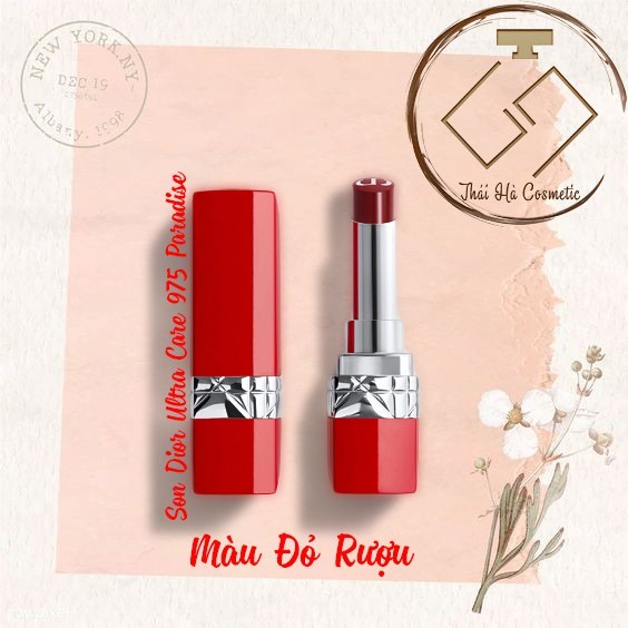Son lì Dior màu đỏ rượu số 975 - Rouge Dior Ultra Rouge Lipstick No.975 Paradise