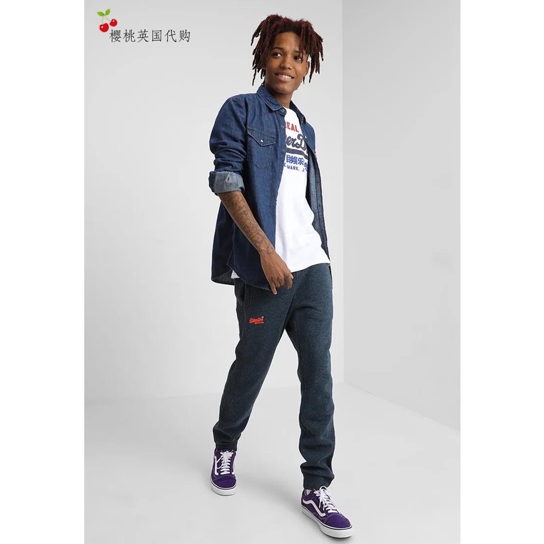 Áo thun cotton tay ngắn in logo Superdry thời trang cho nam