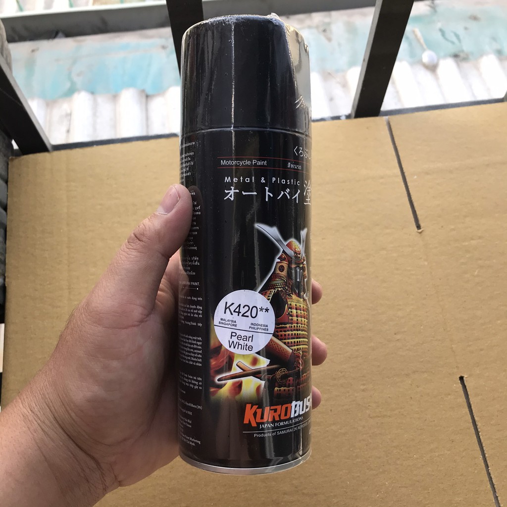 Sơn màu trắng ngọc trai SAMURAI K420 ánh kim nhẹ - Dòng Sơn Xe Máy, Oto Giá Rẻ, Độ Bền Cao