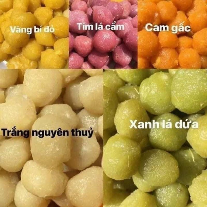 45k 500gr Khoai Mì Viên Ngũ Sắc dùng nấu chè(giao nhanh TP HCM)
