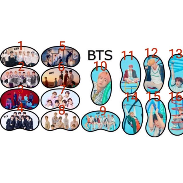 Bịt mắt BTS có túi gel thư giãn mắt