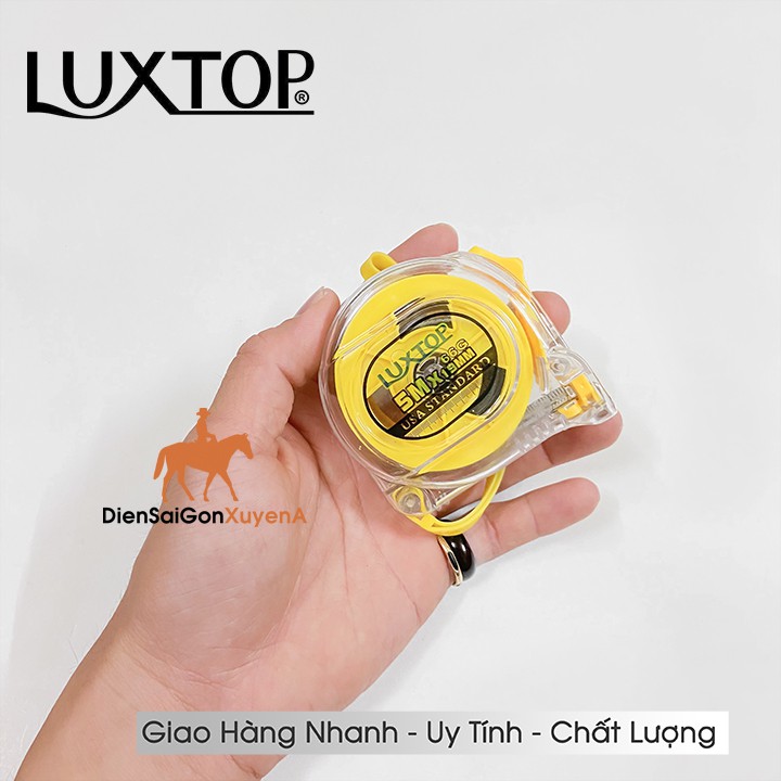 Thước kéo 5m x 19mm 2 mặt có lỗ ban LUXTOP, thước kéo đo khoảng cách phong thủy 5 mét có lỗ ban - Điện Sài Gòn Xuyên Á