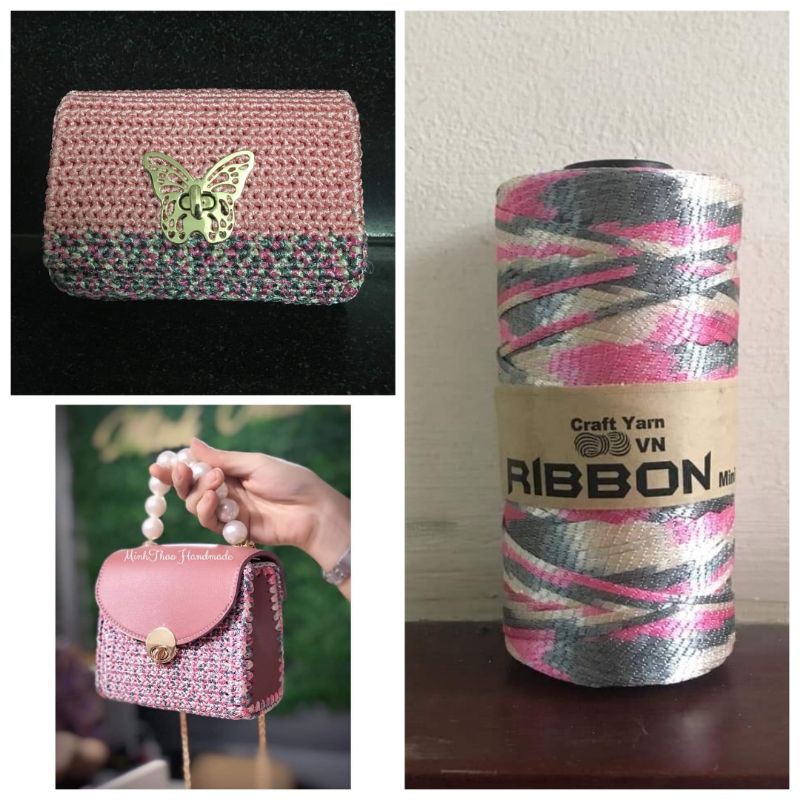 Sợi Ribbon màu loang mini