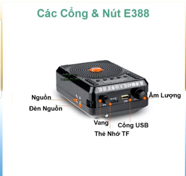 Máy loa trợ giảng MICRO không dây E388