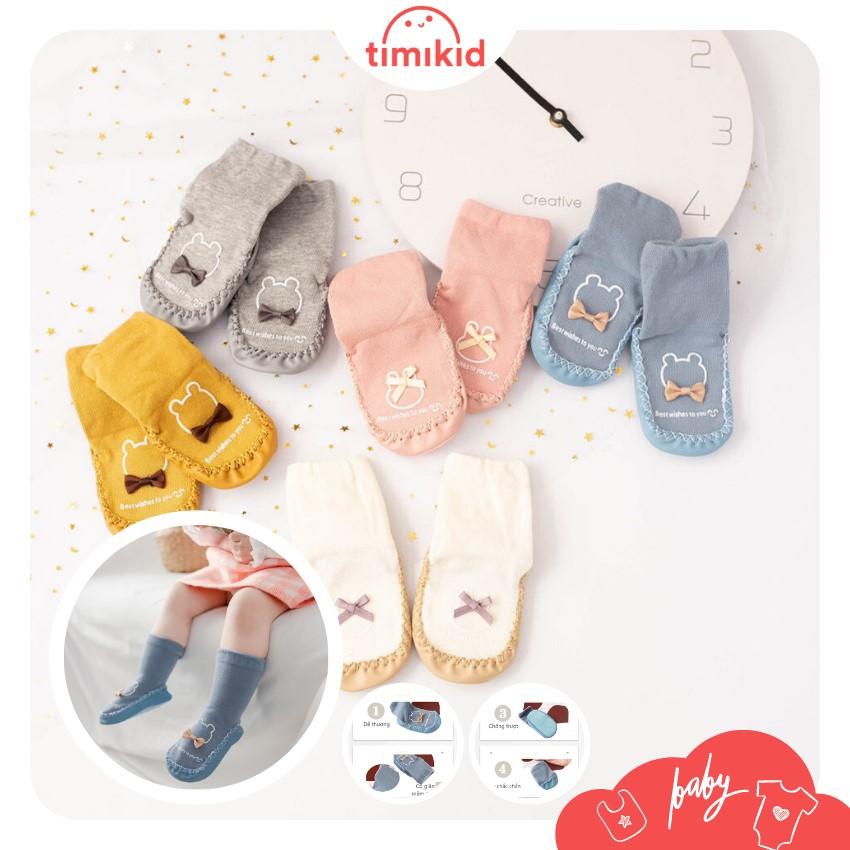 Giày Tập Đi Chống Trượt Cho Bé Gái, Bé Trai Từ 6 Tháng Đến 5 Tuổi, Cổ Cao, Vải Co Giãn, Mềm Mịn