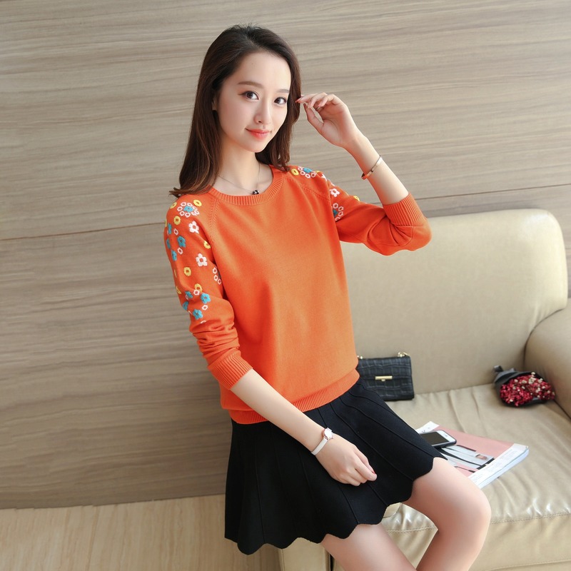 Áo Sweater Nữ Thêu Hoa Thời Trang Thu Đông