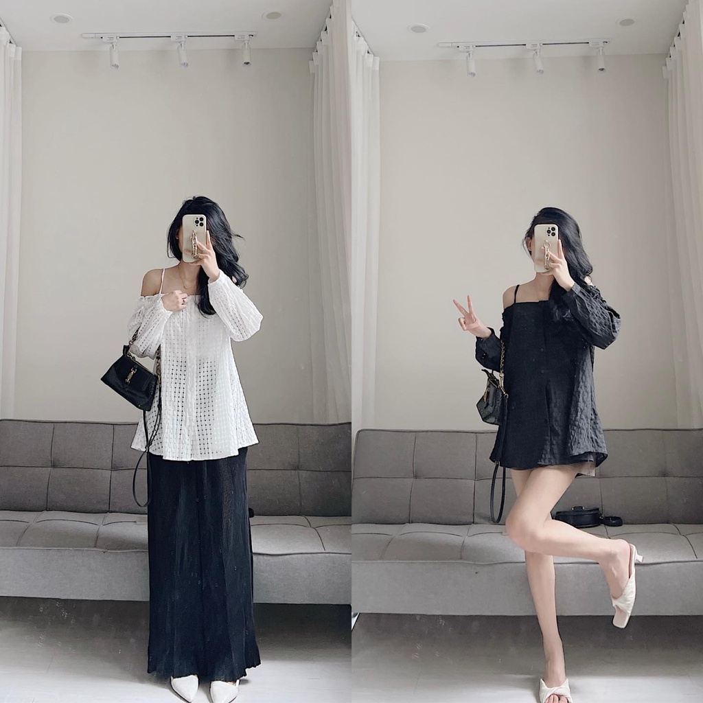 Áo sơ mi trễ vai xinh Samhyewear