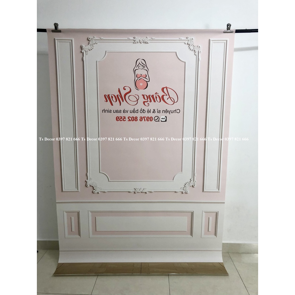 Phông Nền Livestream Chụp Ảnh 3D 5D Tích Hợp 3 trọng 1 Dán - Đóng Đinh - Căng Treo