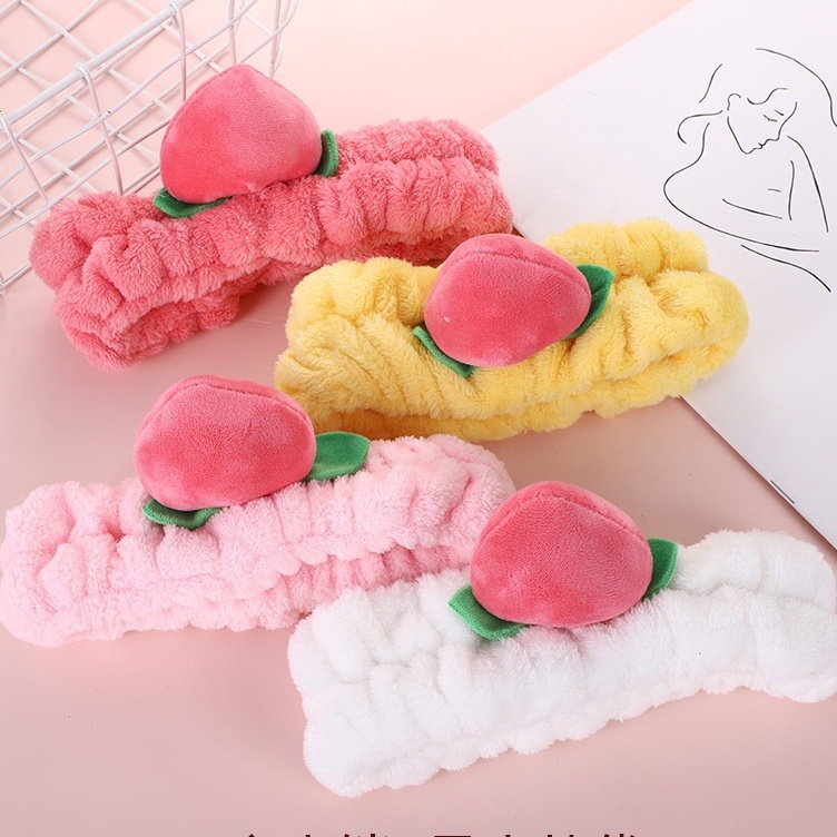Băng đô rửa mặt cho nam nữ mọi lứa tuổi hình nơ đào carrot xinh xắn Nữ nhi store