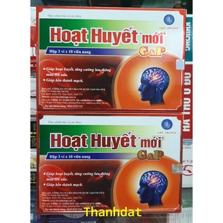 Hoạt huyết mới g&p tăng cường máu lưu thông lên não GP hộp 30 viên