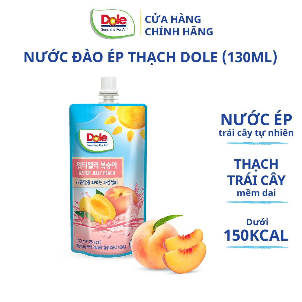 Combo 3 Nước Xoài Đào Táo Ép Thạch Dole (3 x 130ml)