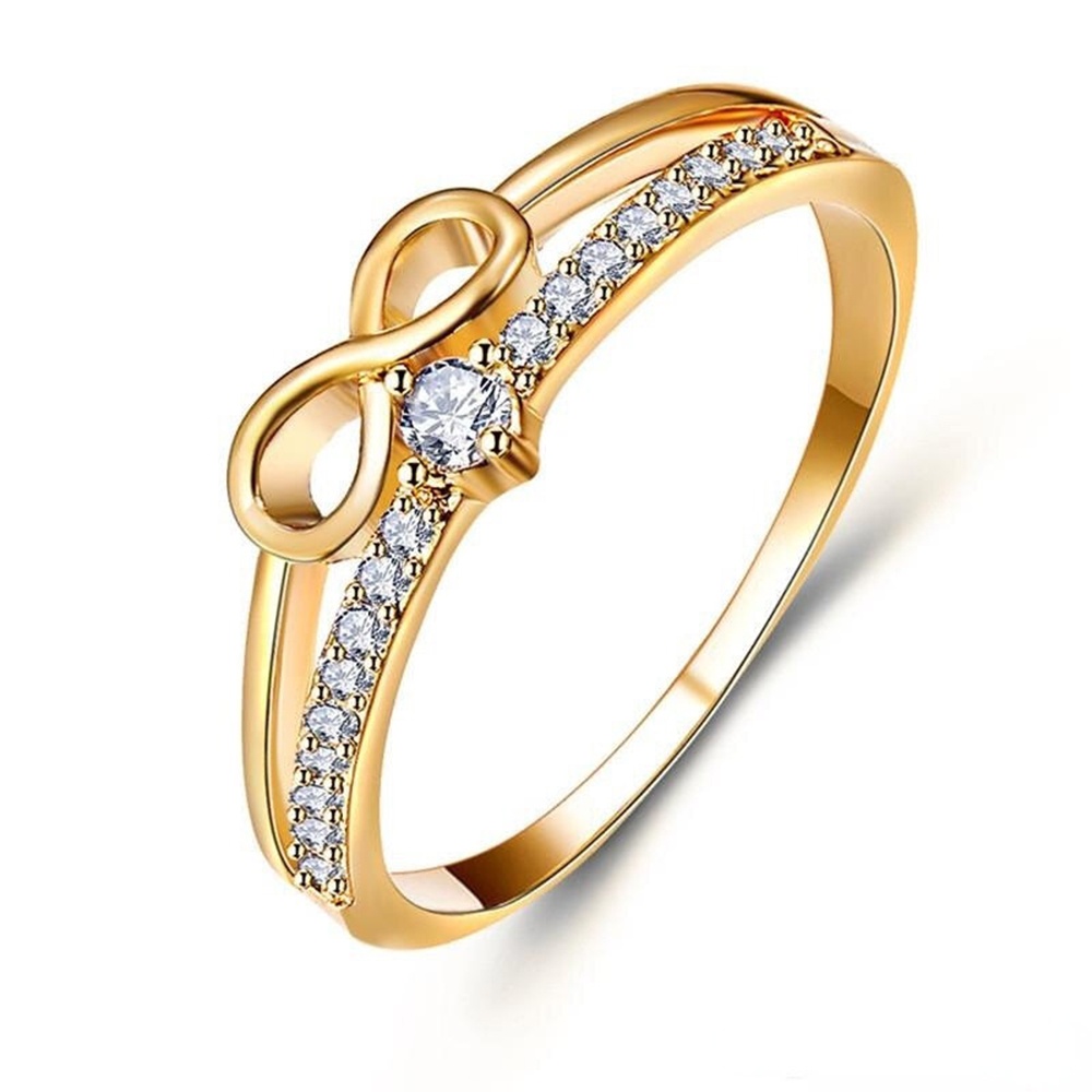 Nhẫn Đeo Tay Đính Đá Zircon 8 Màu Thời Trang