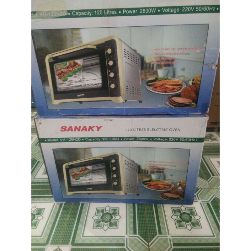 lò nướng sanaky 120l VH-129S2D hàng mới 2 màu lựa chọn