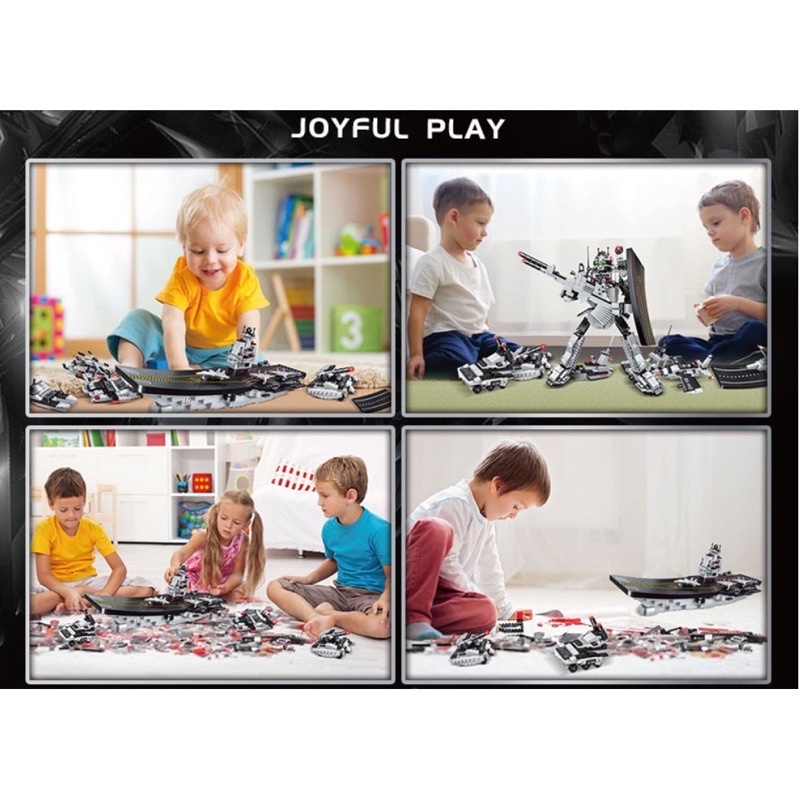 Bộ xếp hình tàu tuần tra , lắp ráp robot biến hình biệt đội swat xám, trực thăng thuyền chiến cực đẹp