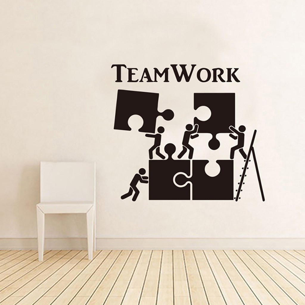 Decal trang trí văn phòng TEAM WORK - decal dán tường đẹp nội dung ý nghĩa AmyShop