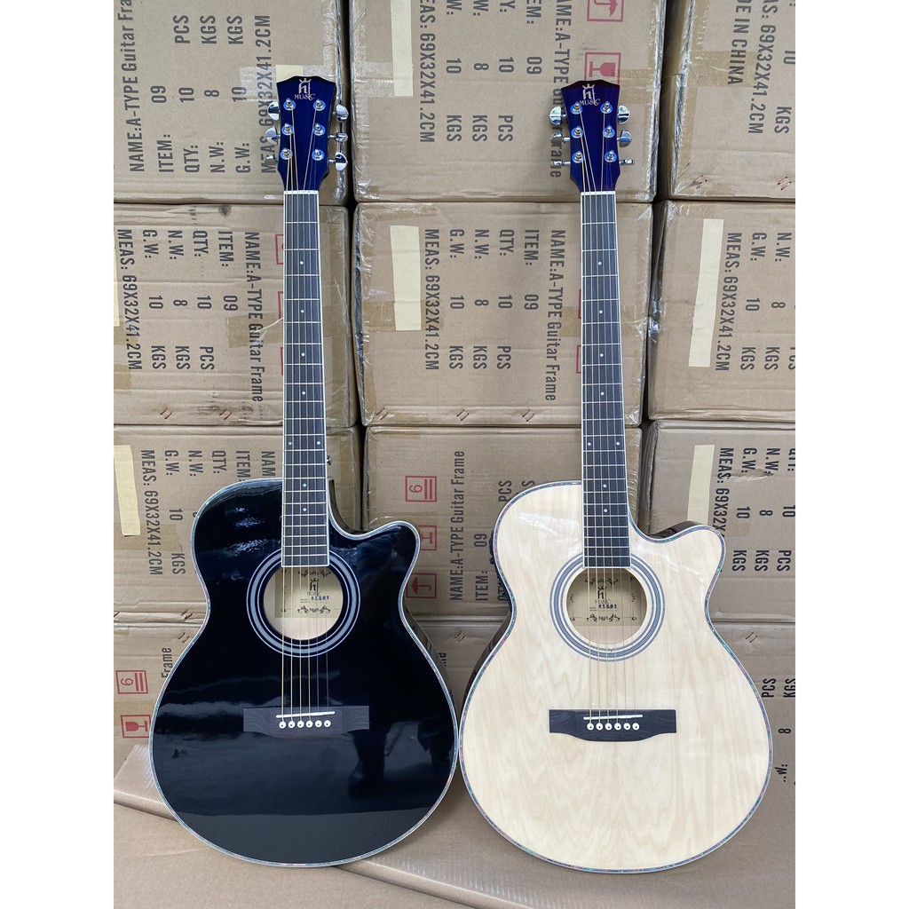 ĐÀN GUITAR ACOUSTIC HTMUSIC CÓ EQ-tặng phụ kiện