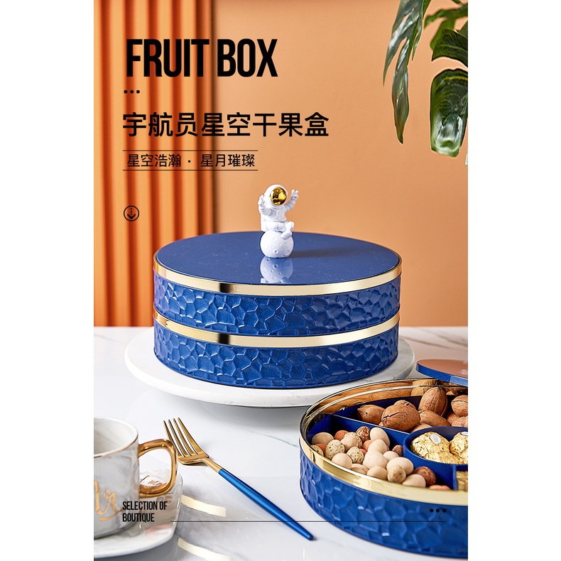 Khay Đựng Trái Cây Khô / Bánh Kẹo / Hạt Dẻ Kèm Nắp Đậy Tiện Dụng Cho Nhà Bếp