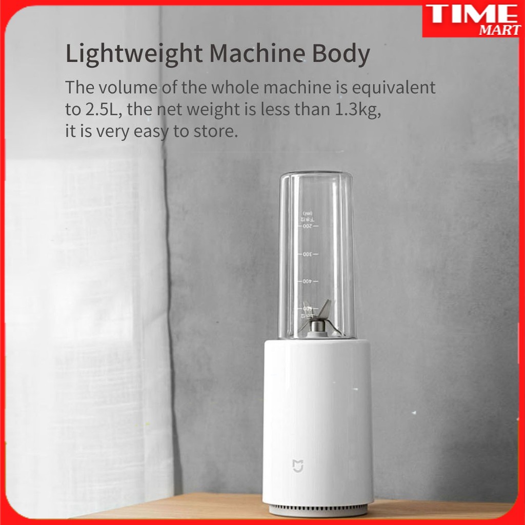 Máy Xay Sinh Tố Xiaomi 6 Lưỡi Dao Thiết Kế Mini Đa Năng Dành Cho Nhà Bếp [TIME_MART siêu thị tiện ích gia đình]