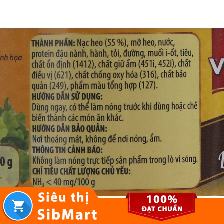 Pa-tê thịt heo Vissan 170g - Siêu Thị SibMart - SB0043