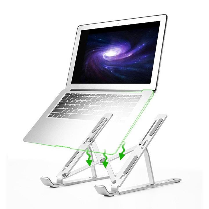 Giá đỡ laptop stand hỗ trợ tản nhiệt có thể gấp gọn chỉnh độ cao để laptop, ipad, macbook, surface-Giá đỡ Nhựa -dc4433