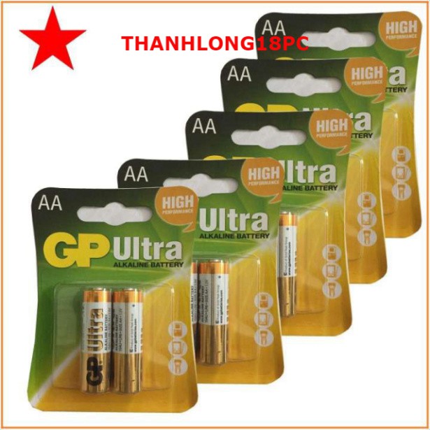 1 vỉ 2 Viên Pin GP Ultra Alkaline AA 15AU-012