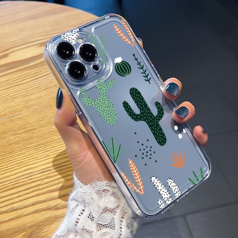 Ốp Điện Thoại TPU Gel Đệm Khí Chống Rơi Hình Xương Rồng / Chuối / Cherry Cho Samsung Galaxy S22 Plus Note 20 Ultra 10 S21 FE S20