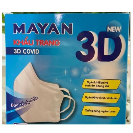 Khẩu trang Mayan 3D Người lớn (hộp 10 chiếc)