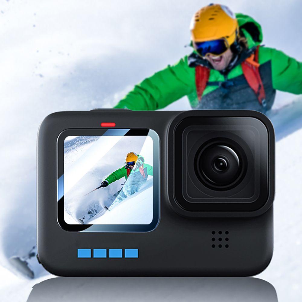 BEBETTERM 1 / 2 Bộ Film Dán Bảo Vệ Màn Hình Máy Ảnh GoPro Hero 10 9 Đen