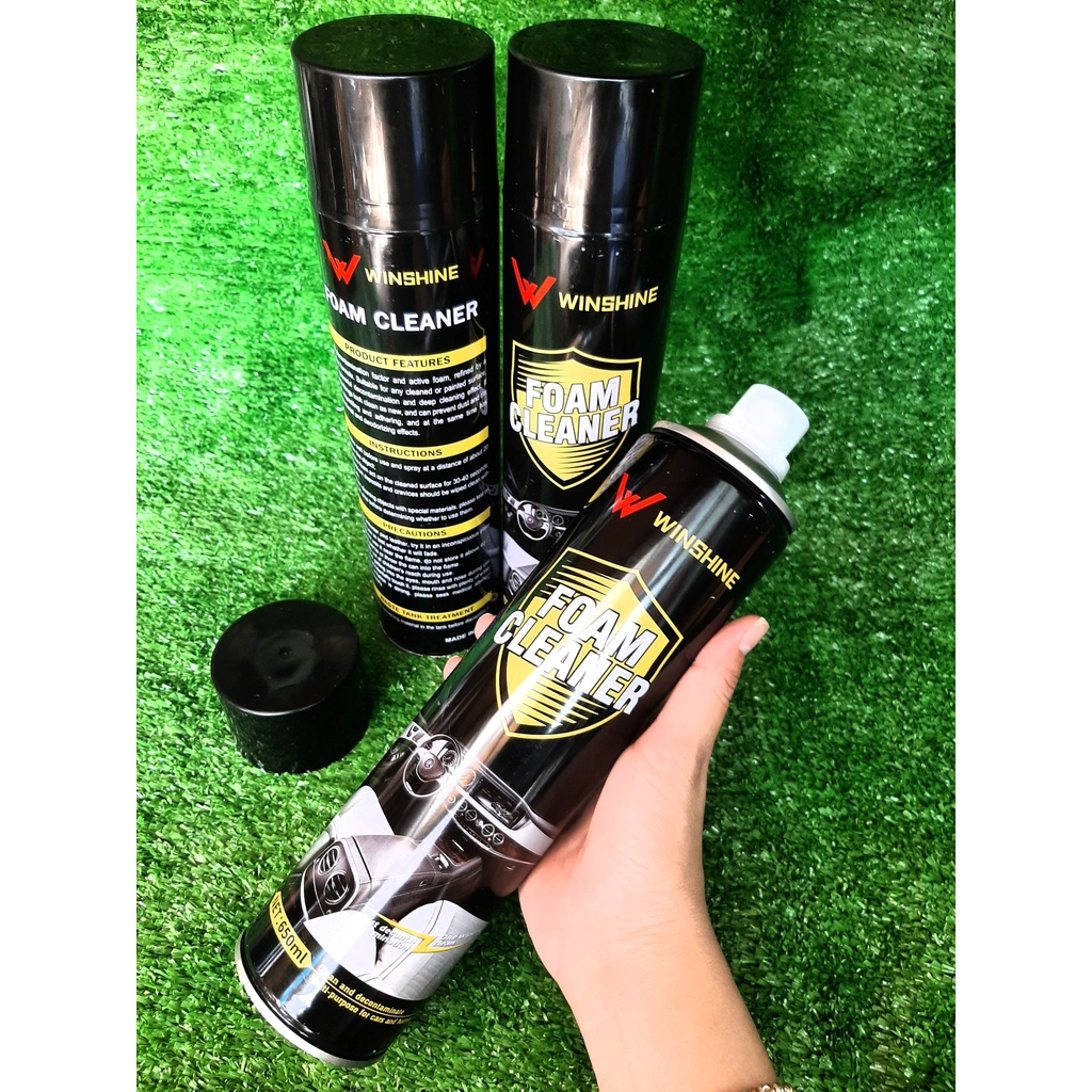 Chai Xịt Winshine (FOAM CLEANER) Vệ Sinh Ghế Da, Tẩy Rửa Làm Sạch Nội Thất Ô Tô, Túi Xách Da, Nỉ, Vải Cao Cấp