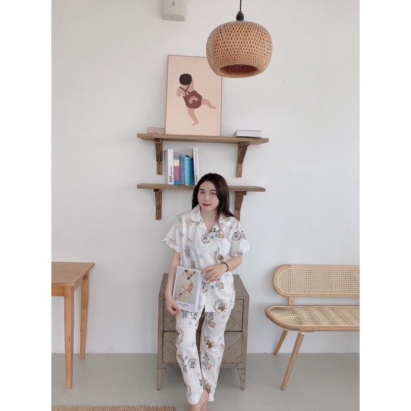 BỘ PIJAMA / PIZAMA THÔ TAY CỘC QUẦN DÀI CHẤT CỰC ĐỈNH [ NHIỀU MÀU ĐƯỢC CHỌN MÀU ] | BigBuy360 - bigbuy360.vn
