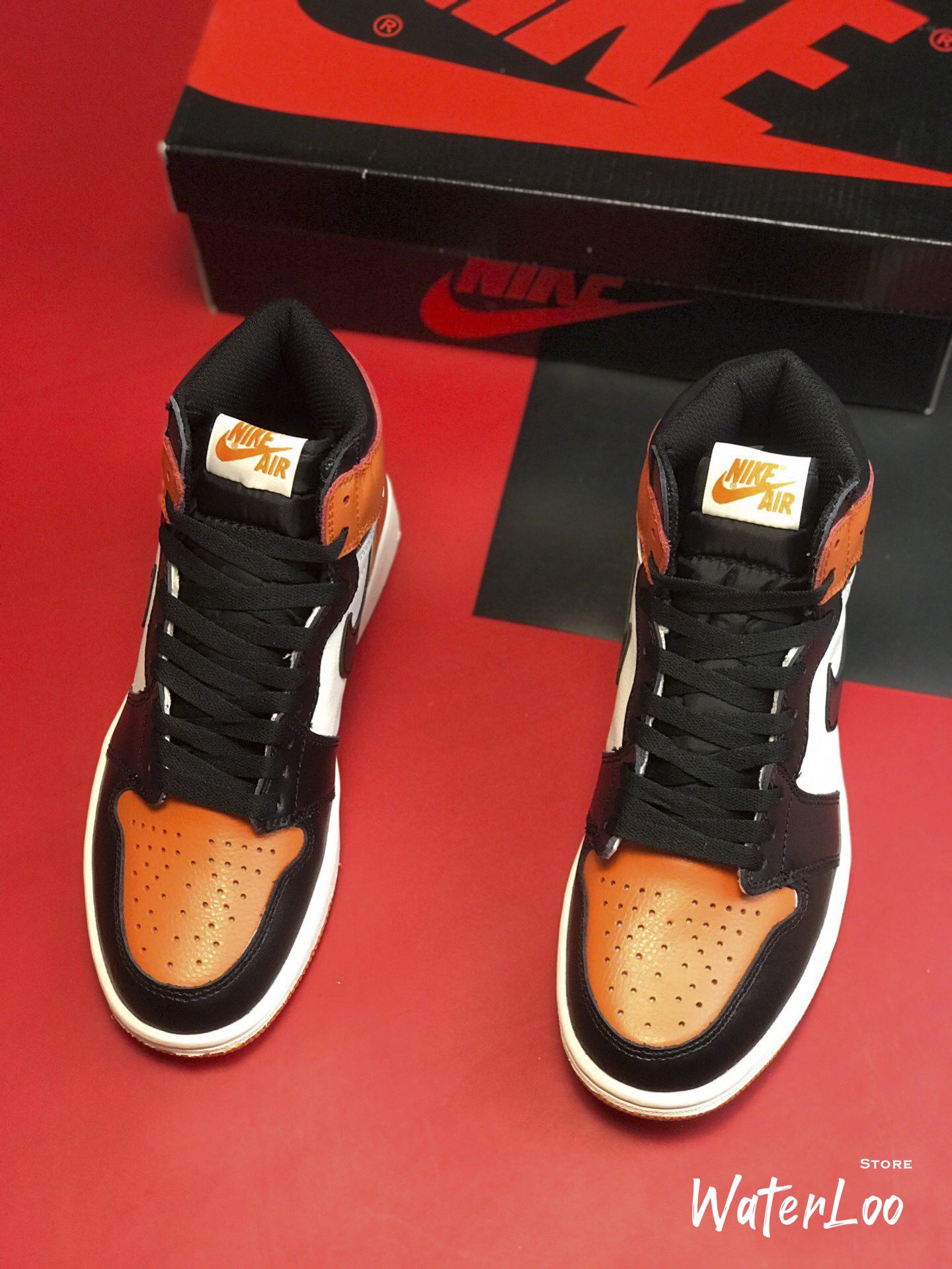 [FREESHIP+HỘP+QUÀ] Giày Thể Thao Sneakers AIR JORDAN 1 Retro High Shattered Backboard màu cam đen mũi cam