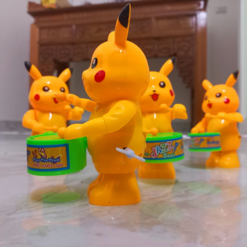 Đồ chơi cho bé gõ trống vặn cót vui nhộn dàn đồng diễn gõ trống