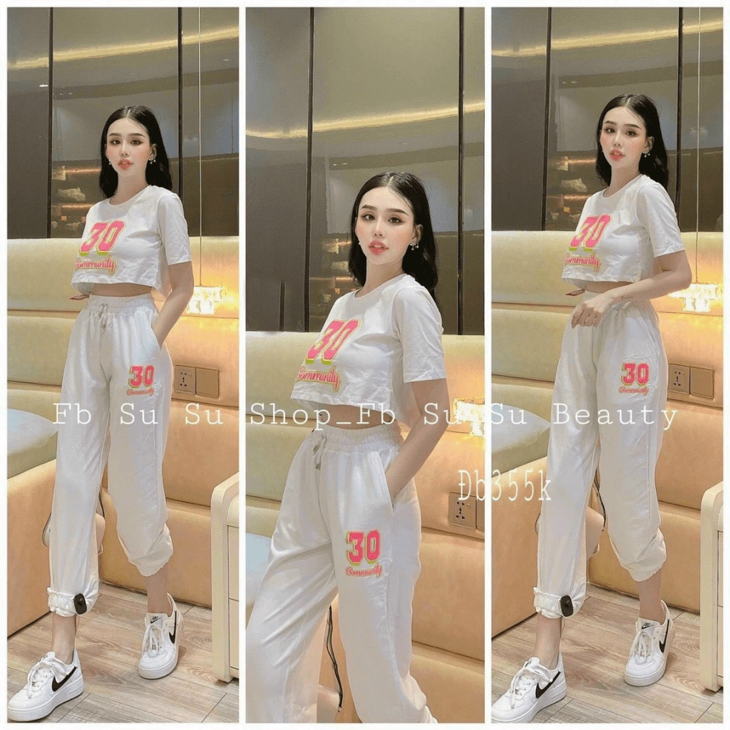 [ STYLE THỂ THAO/ NĂNG ĐỘNG ] SET ÁO/ QUẦN NỮ COTTON, MẶC ĐI CHƠI/ DU LỊCH/ THỂ THAO, HÀNG CAO CẤP CHẤT VẢI MỊN, DỄ CHỊU