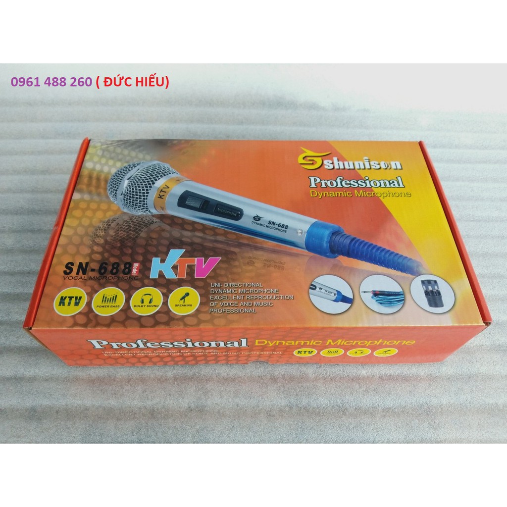 MIC CÓ DÂY CAO CẤP karaoke shunison SN-688