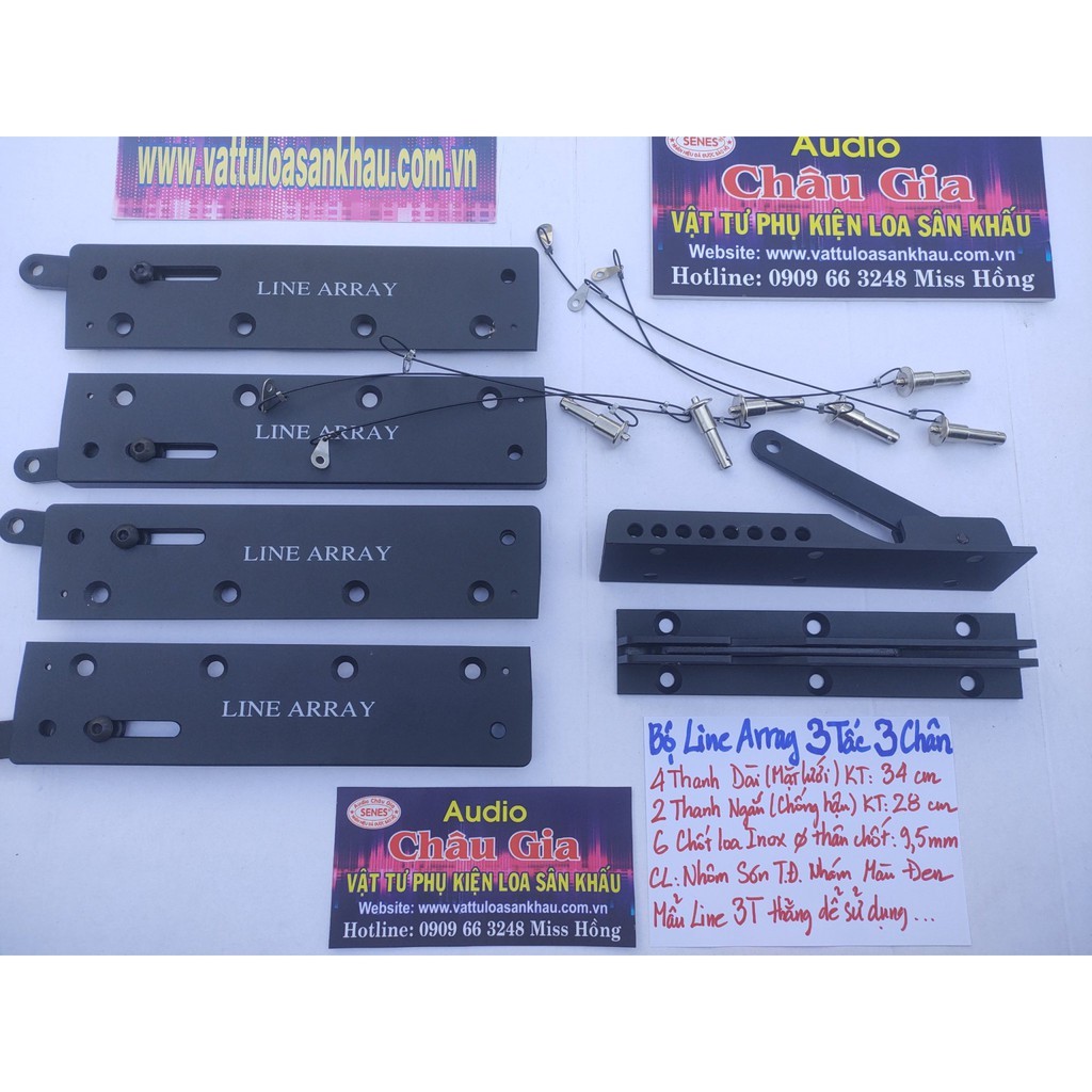 Nẹp loa array, line array 3T 3 chân 1 bộ Audio Châu Gia
