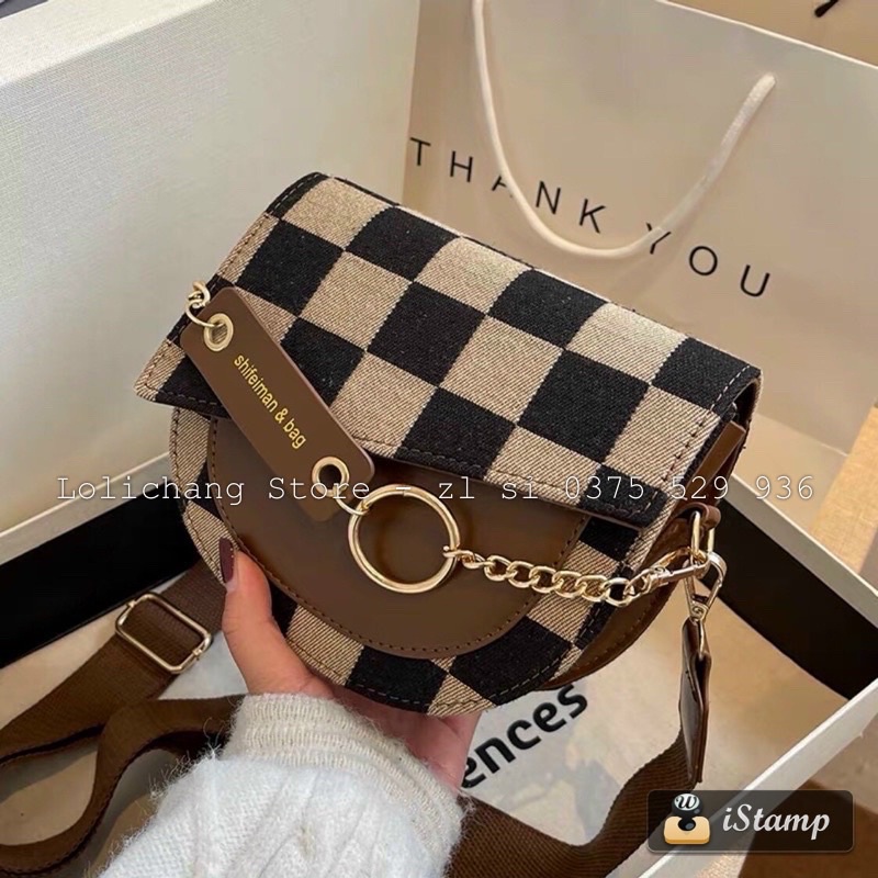 Túi đeo chéo nữ cá tính hoạ tiết siêu đẹp