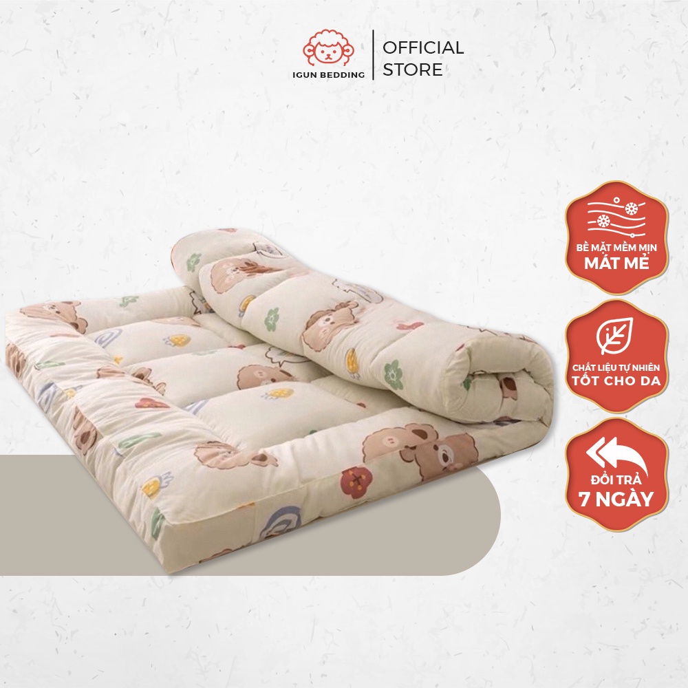 [ LIFEMC66A3 giảm 10% tối đa 60k cho đơn từ 250k ] Tấm nệm toper IGUN BEDDING êm ái mềm mịn thoáng khí