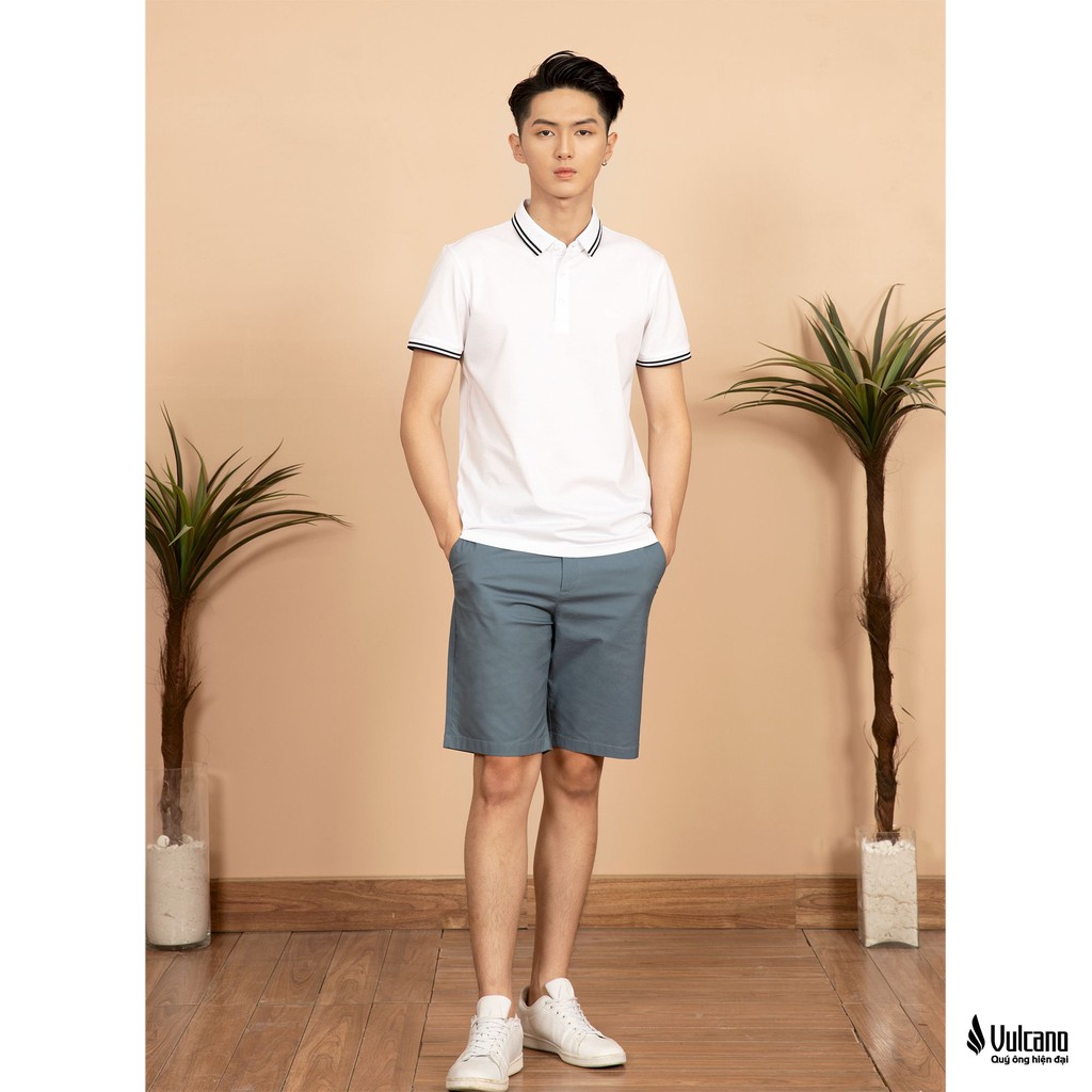 Áo thun Polo nam VULCANO in họa tiết vải Cotton Mỹ xuất xịn chuẩn form, sang trọng, thanh lịch 1001 | BigBuy360 - bigbuy360.vn