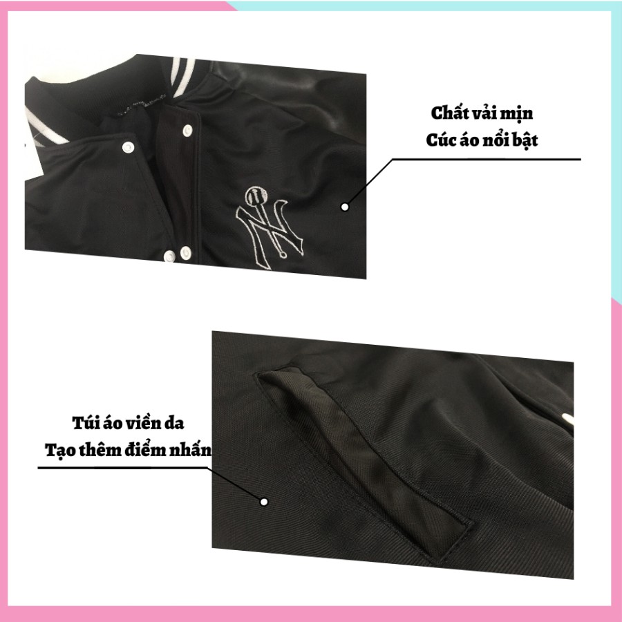 Áo bomber TRANG ANH tay da bóng chày 03 phong cách Ulzzang thể thao TAK98 | BigBuy360 - bigbuy360.vn