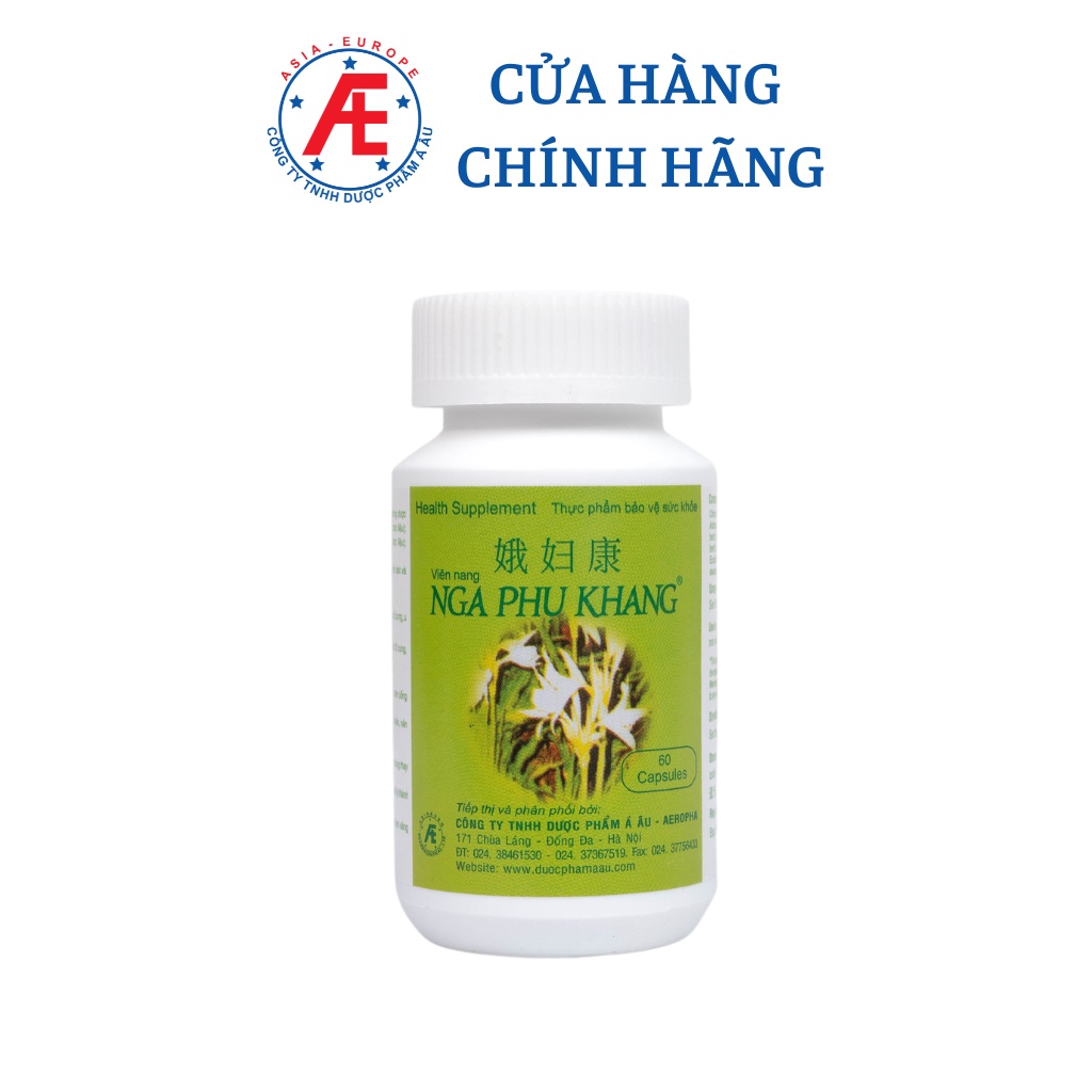 Nga Phụ Khang hộp 60 viên hỗ trợ giảm kích thước u xơ tử cung u nang buồng trứng DƯỢC PHẨM Á ÂU
