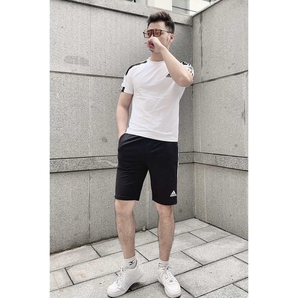 Bộ thể thao. Bộ cộc tay Nam Adi.d@s BH03