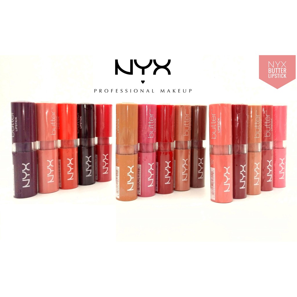 Son thỏi lì NYX Butter Lipstick có dưỡng (19 màu)