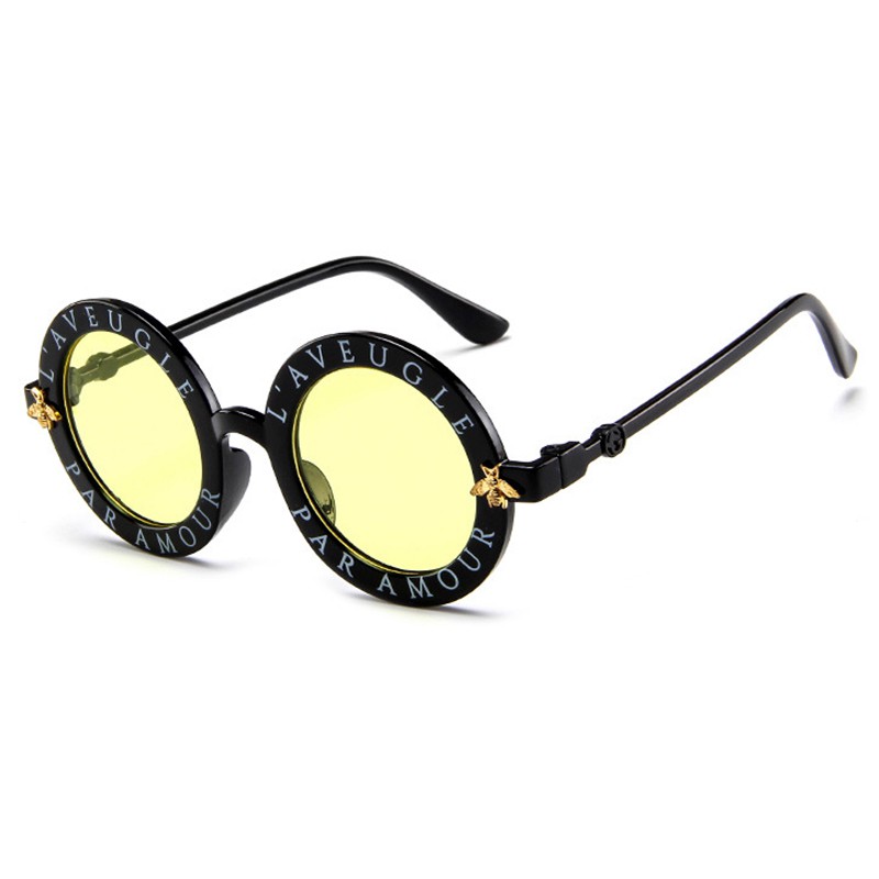 Kính Râm Che Nắng Gắn Hình Ong Màu Vàng Đồng Đáng Yêu Thời Trang Cho Bé Trai Và Bé Gái