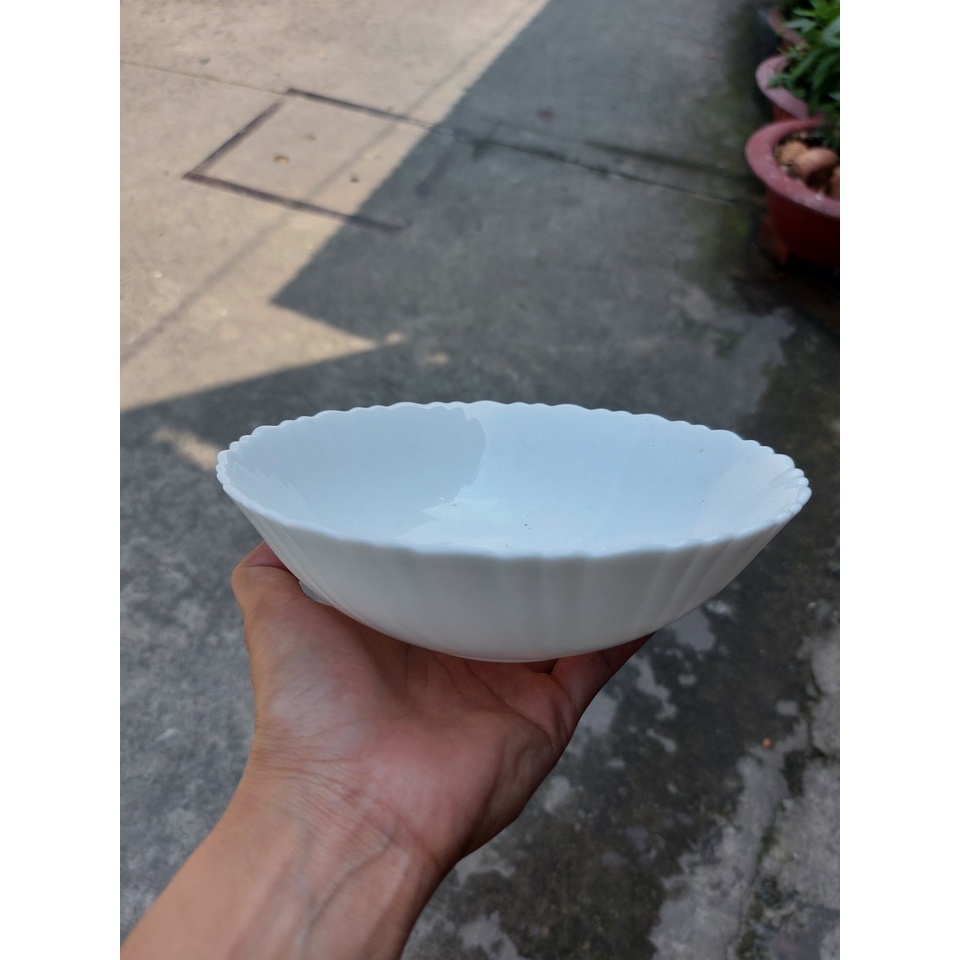 Bộ 2 tô + 2 đĩa thuỷ tinh Opal siêu đẹp