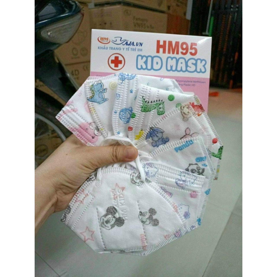 COMBO 3 HỘP KHẨU TRANG CHO BÉ VN95, KHÁNG KHUẨN, CHỐNG BỤI MỊN, CHO BÉ 3-10 TUÔI