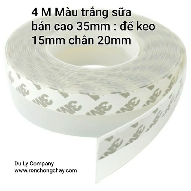 4 mét Ron pvc dán chân cửa lắp khe hở