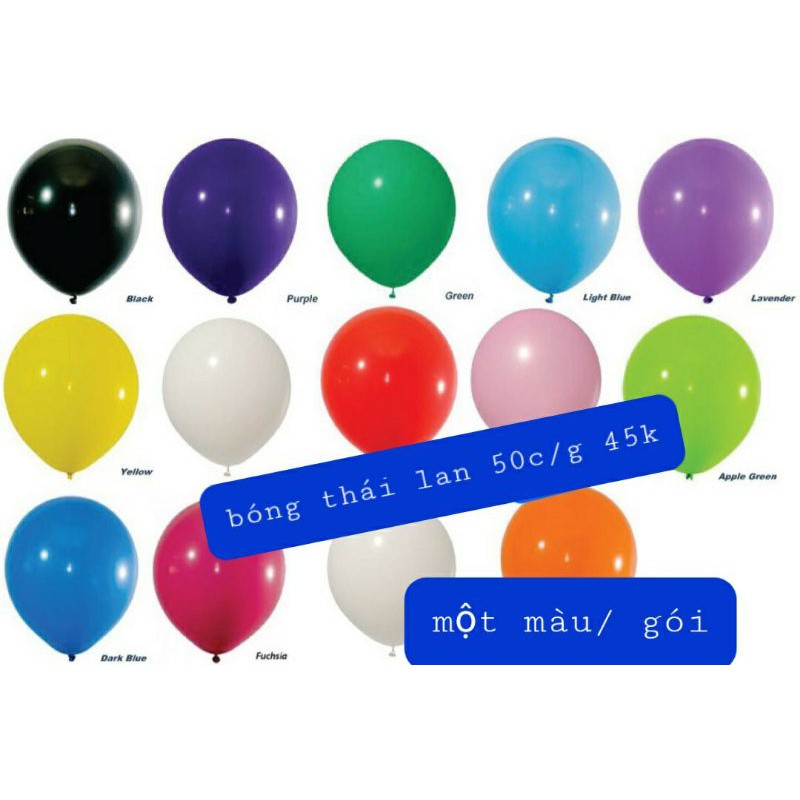 🎈🎈 GÓI 50 BONG BÓNG TRÒN THÁI LAN LOẠI 40LI
