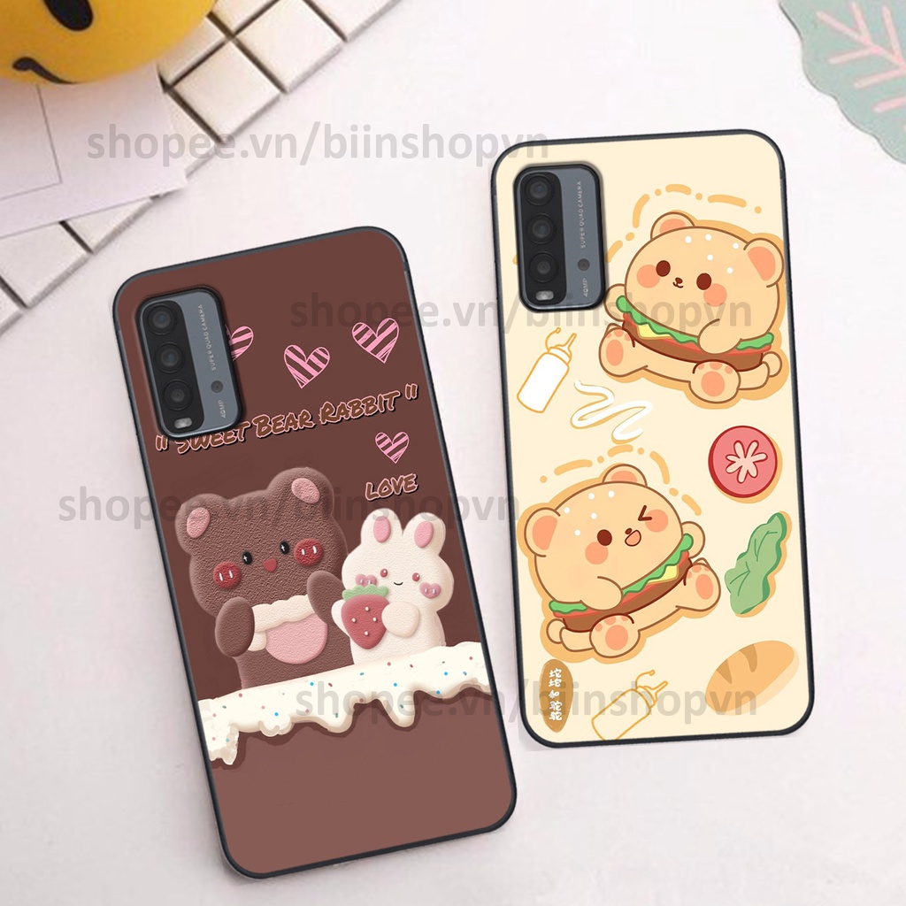 Ốp Xiaomi Redmi 9T in hình gấu chocolate kẹo ngọt siêu đẹp siêu xinh