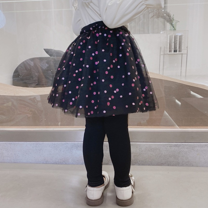 Quần legging giả váy lưng thun co giãn thời trang cho bé
