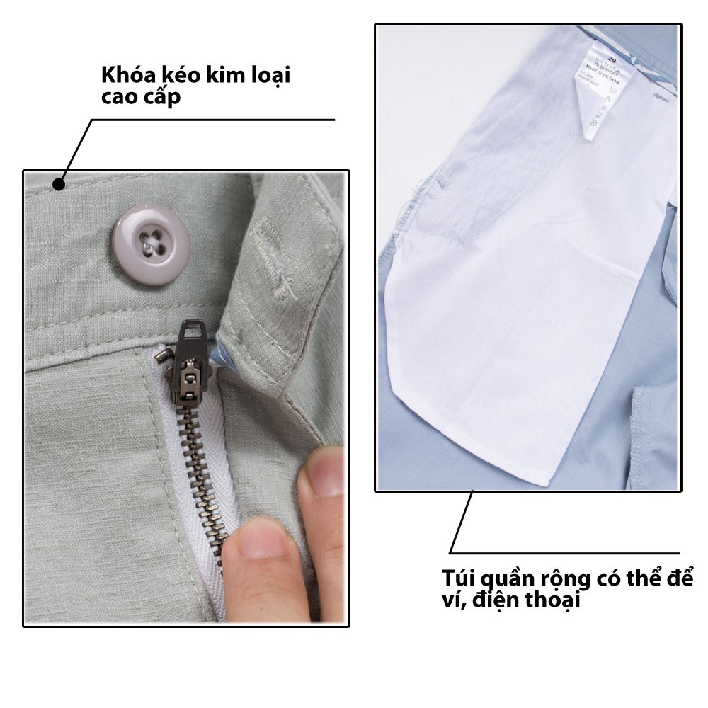 Quần Short KaKi Nam 5S (6 màu), Kaki Giấy, Thấm Hút Mồ Hôi, Co Giãn Tốt (QSK21002-05) | BigBuy360 - bigbuy360.vn